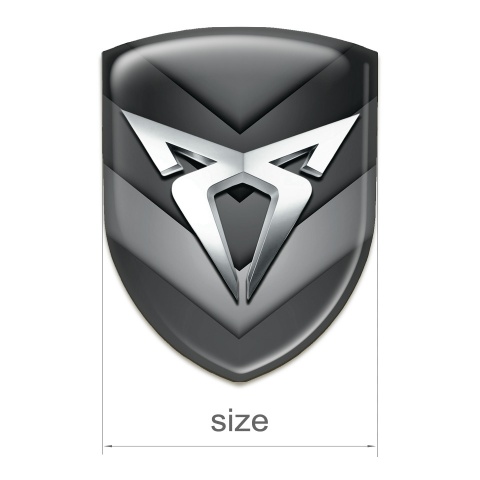 Seat Cupra Car Accessories Badge Gray Nuances V Shape Details 