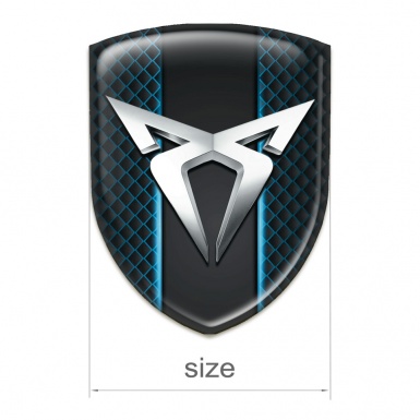 Seat Cupra Logo Emblem Neon Grid Effect and Silver Logo 
