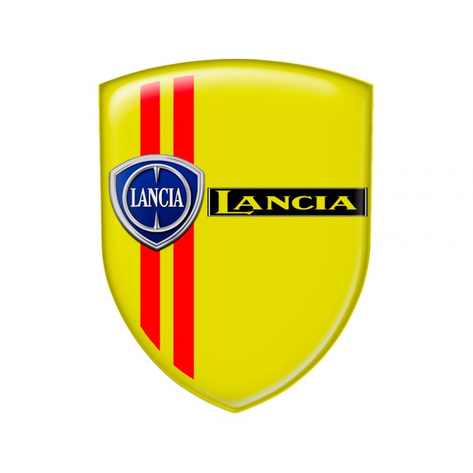 Lancia Silicone Emblem Yellow Red Line Edition