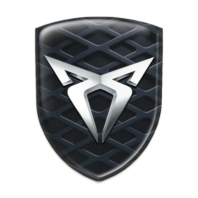 Seat Cupra Domed Emblem Dark 3D Grid 