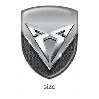 Seat Cupra Logo Emblem Dark Mesh with Aluminum Sheet 