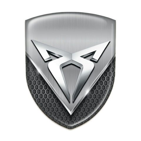 Seat Cupra Logo Emblem Dark Mesh with Aluminum Sheet 