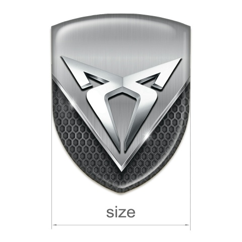 Seat Cupra Logo Emblem Dark Mesh with Aluminum Sheet 
