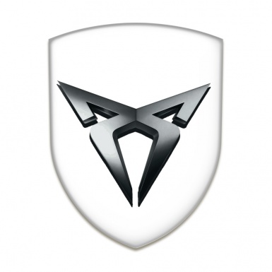 Seat Cupra Resin Sticker White with Graphite Logo