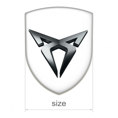 Seat Cupra Resin Sticker White with Graphite Logo