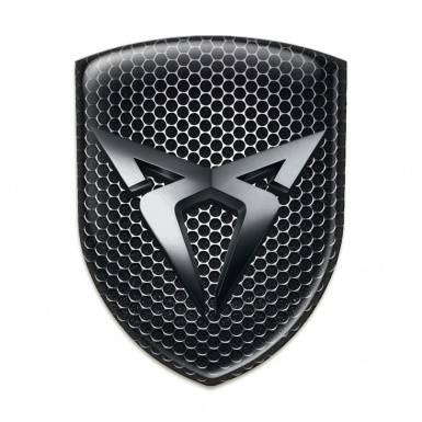 Seat Cupra 3D Gel Emblem Perforated Steel Pattern 