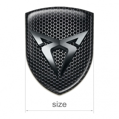 Seat Cupra 3D Gel Emblem Perforated Steel Pattern 
