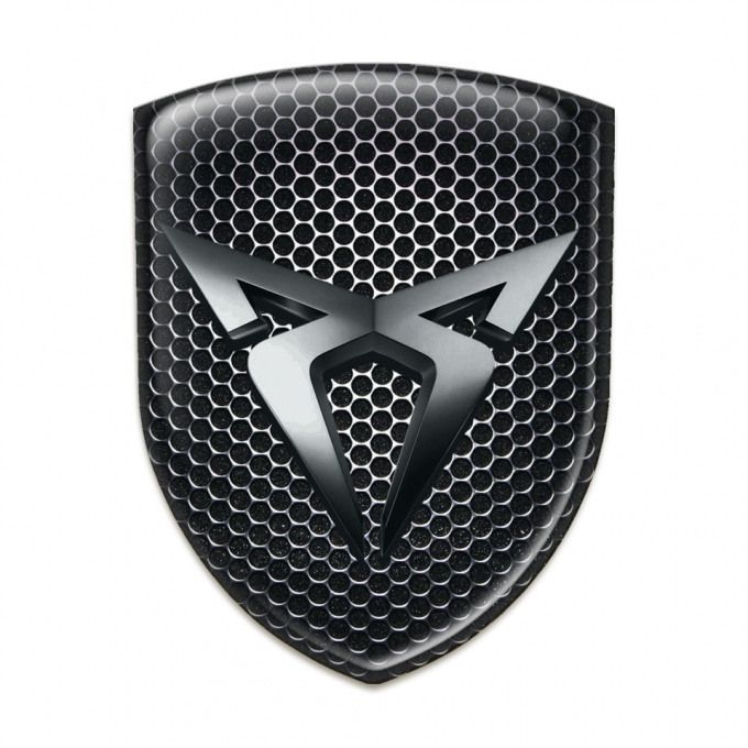 Seat Cupra 3D Gel Emblem Perforated Steel Pattern 