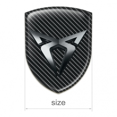 Seat Cupra Emblem Exterior Black Carbon Pattern 