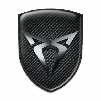 Seat Cupra Self Adhesive Car logo Emblem dark Carbon Pattern 