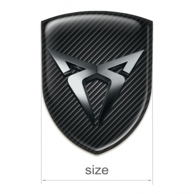 Seat Cupra Self Adhesive Car logo Emblem dark Carbon Pattern 