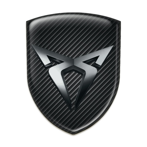 Seat Cupra Self Adhesive Car logo Emblem dark Carbon Pattern 