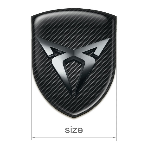 Seat Cupra Self Adhesive Car logo Emblem dark Carbon Pattern 