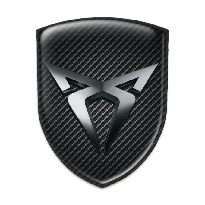 Seat Cupra Self Adhesive Car logo Emblem dark Carbon Pattern 