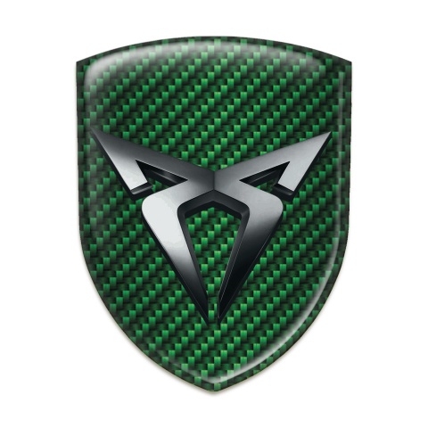 Seat Cupra Car Interior Badge Green carbon Pattern 