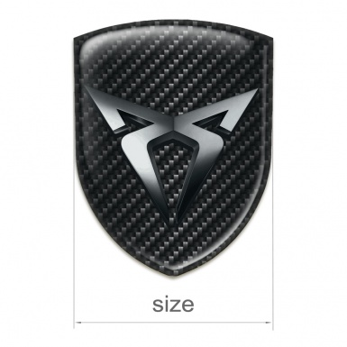 Seat Cupra  Auto Emblem Black Fibers Pattern 