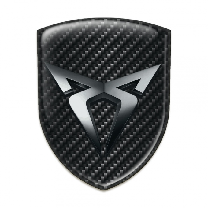 Seat Cupra  Auto Emblem Black Fibers Pattern 
