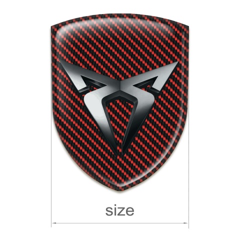 Seat Cupra Emblem Badge Logo Red carbon Pattern 