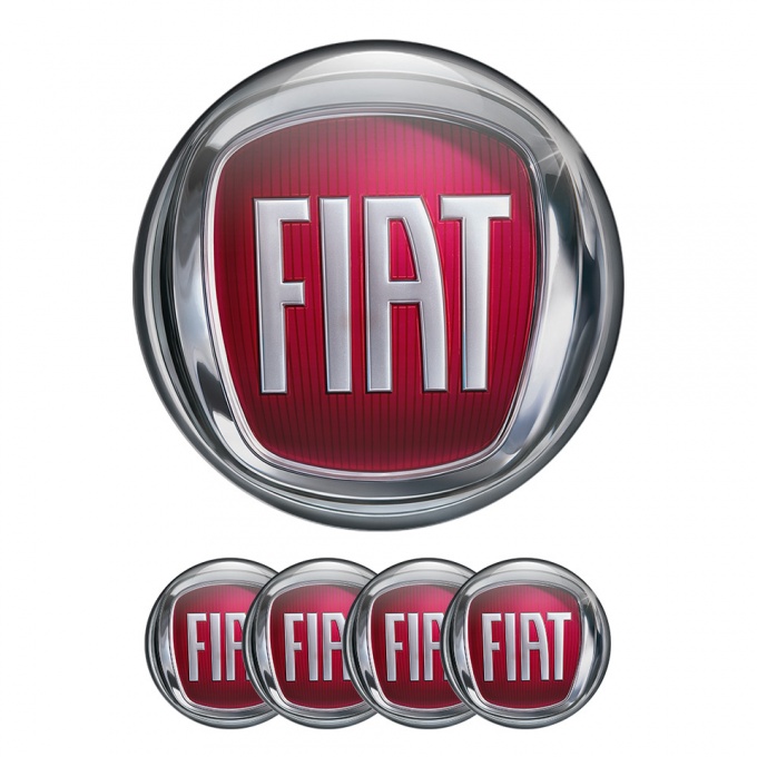 Fiat   Wheel Center Cap Domed Stickers Classic Emblem
