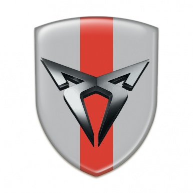 Seat Cupra Emblem Interior Gray with Red Tape Base Craphite Logo 