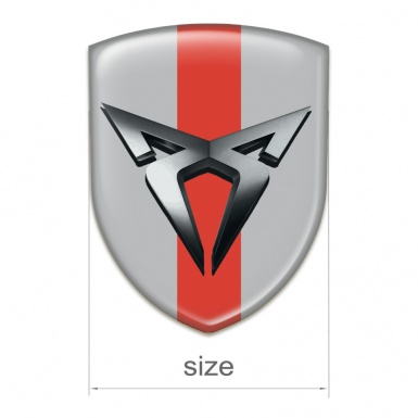 Seat Cupra Emblem Interior Gray with Red Tape Base Craphite Logo 