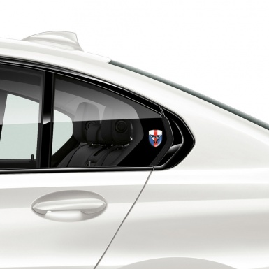 Seat Cupra Car Interior Badge Blue White with Red Tape Base 