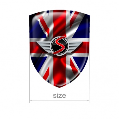 Mini Cooper S Shield Silicone Emblem 3D UK Flag