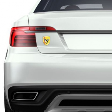 Seat Cupra Tuning Emblem Yellow with Red Streaks 