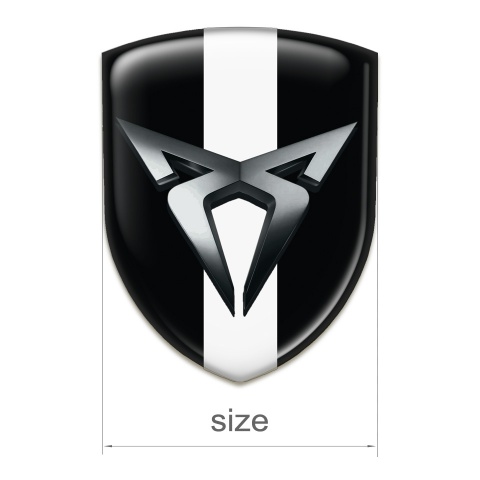 Seat Cupra Silicone Shield Black with White Bar Design 