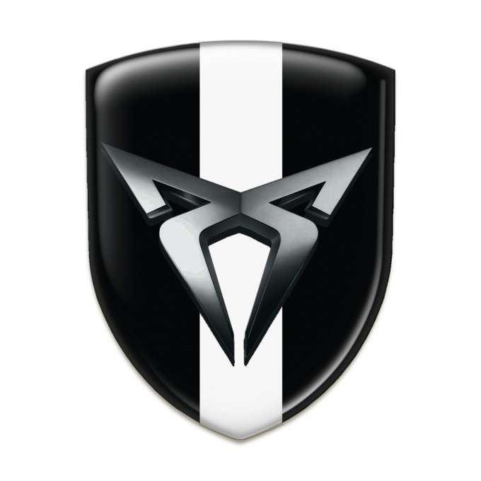 Seat Cupra Silicone Shield Black with White Bar Design 