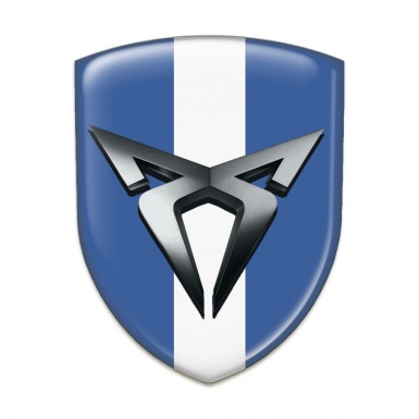 Seat Cupra Domed Emblem Blue with White Bar Style 