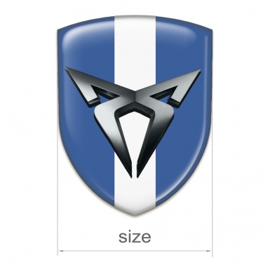Seat Cupra Domed Emblem Blue with White Bar Style 