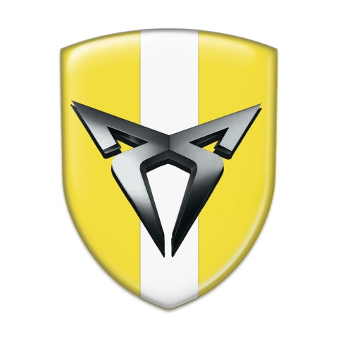 Seat Cupra Silicone Emblem Yellow with White Bar Design