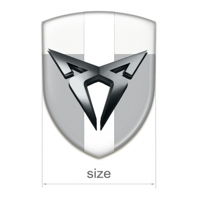 Seat Cupra Emblem Interior Gray White with White Bar Design 
