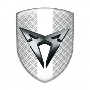 Seat Cupra Car Accessories Badge Grid Effect with White Bar Style 