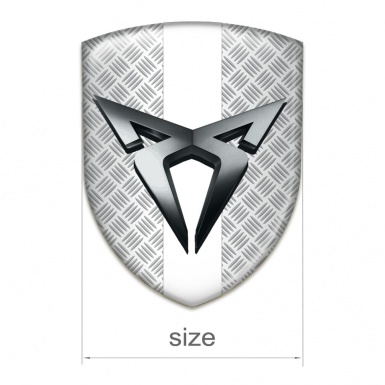 Seat Cupra Car Accessories Badge Grid Effect with White Bar Style 