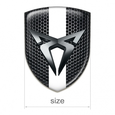 Seat Cupra Silicone Shield Perforated Steel with White Bar Style 