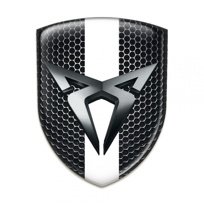 Seat Cupra Silicone Shield Perforated Steel with White Bar Style 