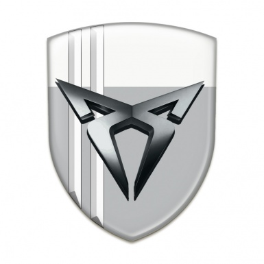 Seat Cupra Emblem Exterior Gray White with White Lines Style 