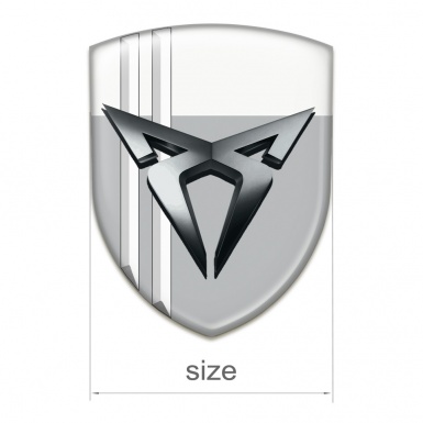 Seat Cupra Emblem Exterior Gray White with White Lines Style 