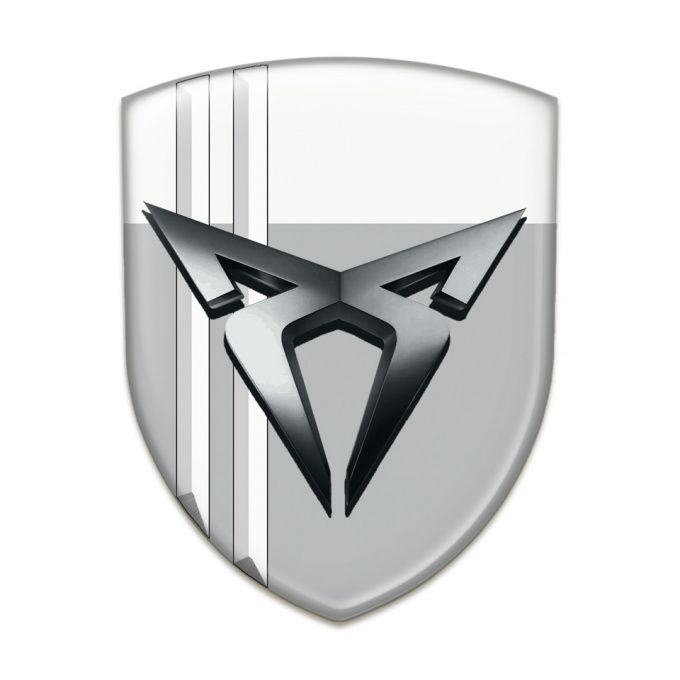 Seat Cupra Emblem Exterior Gray White with White Lines Style 