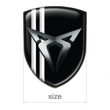 Seat Cupra Resin Sticker Black with White Lines Type 