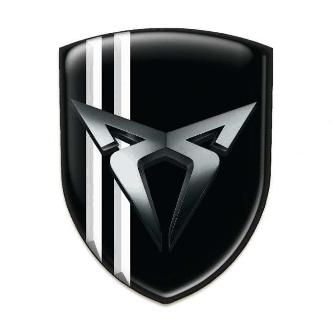 Seat Cupra Resin Sticker Black with White Lines Type 