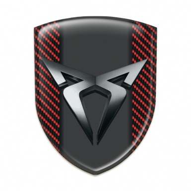 Seat Cupra Car Accessories Badge Premium Quality Red carbon Design 