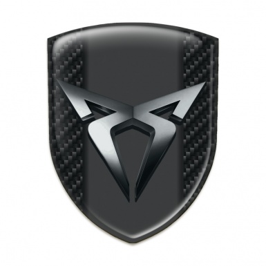 Seat Cupra Silicone Car Decal Badge High Quality Dark Carbon Design 