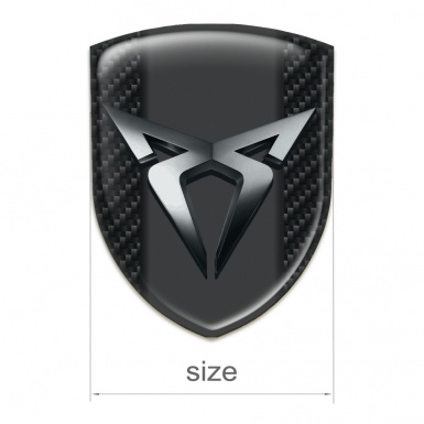 Seat Cupra Silicone Car Decal Badge High Quality Dark Carbon Design 