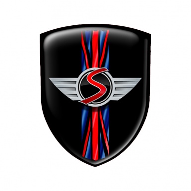Mini Cooper S Line Silicone Emblem Simple Logo UK Flag