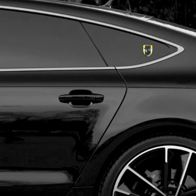 Seat Cupra Domed Emblem Yellow with White Tape Model 