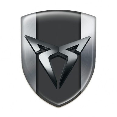 Seat Cupra Car Interior Badge Silver Background Chromed Logo 