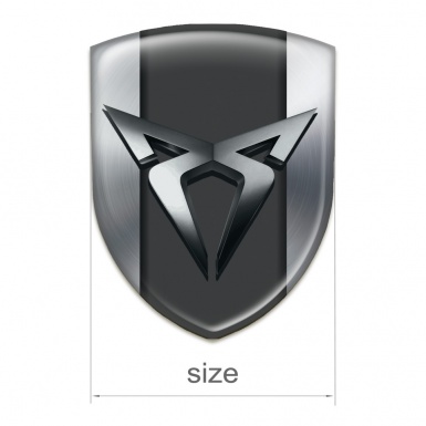 Seat Cupra Car Interior Badge Silver Background Chromed Logo 